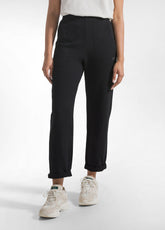 PANTALONI DRITTI IN COTONE FIAMMATO NERO - BLACK | DEHA