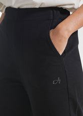PANTALONI DRITTI IN COTONE FIAMMATO NERO - Leisurewear | DEHA