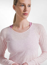 Slim Fit Slub Cotton T-Shirt - Pink - BLUSH PINK | DEHA
