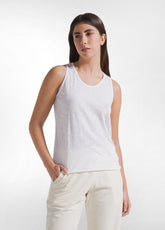 TOP SLIM FIT IN COTONE SLUB BIANCO - MADE IN ITALY | DEHA