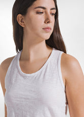 SLIM FIT SLUB COTTON TOP WHITE - WHITE | DEHA