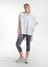 Oversized Shirt Aus Popeline Mit Fallschirm-Effekt - Weiss - Hemden & Blusen | DEHA