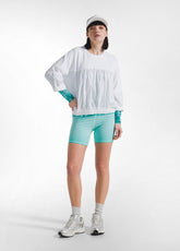 Crewneck Sweatshirt In Parachute-Effect Fabric - White - WHITE | DEHA