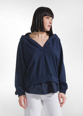 FELPA CON CAPPUCCIO E DETTAGLI EFFETTO PARACHUTE B | DEHA