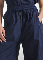 PANTALONI BAGGY IN POPELINE EFFETTO PARACHUTE BLU - Pantaloni | DEHA