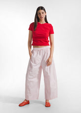 PANTALONI BAGGY IN POPELINE EFFETTO PARACHUTE ROSA - Pantaloni | DEHA