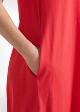 ABITO MAXI IN POPELINE EFFETTO PARACHUTE ROSSO - Vestiti, Gonne e Tute | DEHA