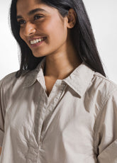 ABITO BALLOON IN POPELINE EFFETTO PARACHUTE BEIGE - Vestiti, Gonne e Tute | DEHA