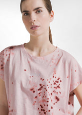 All-Over Slub Cotton T-Shirt - Pink - PINK & DOTS | DEHA