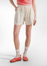Lyocell Twill Shorts - White - CREAM | DEHA