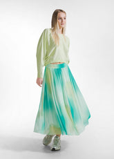 GONNA PLISSETTATA IN TULLE ALLOVER BLU - AQUA | DEHA