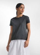 T-SHIRT EFFETTO SFUMATO IN COTONE ORGANICO NERO - Leisurewear | DEHA