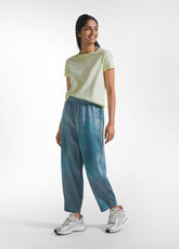 T-SHIRT EFFETTO SFUMATO IN COTONE ORGANICO GIALLO - Top & T-shirts | DEHA