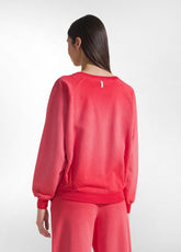 SWEATSHIRT MIT RUNDHALSAUSSCHNITT UND BALLOON-HOSE IM ROTEN DEGRADÉ-LOOK SET - | DEHA