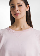 SET AUS SWEATSHIRT MIT RUNDHALSAUSSCHNITT UND WIDE LEG HOSE MIT ROSA FARBVERLAUF-EFFEKT - | DEHA