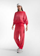 SWEATSHIRT MIT RUNDHALSAUSSCHNITT UND BALLOON-HOSE IM ROTEN DEGRADÉ-LOOK SET - | DEHA