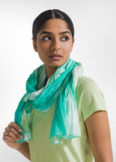 FOULARD IN MUSSOLA DI COTONE VERDE | DEHA