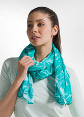 FOULARD IN MUSSOLA DI COTONE BLU - AQUA | DEHA
