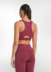 SHORT RACER-BACK TOP IN STRETCH JERSEY - RED - CHERRY RED | DEHA