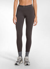 LOGO STRETCH JERSEY LEGGINGS - BROWN - COCOA BROWN | DEHA