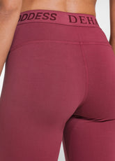 LOGO STRETCH JERSEY LEGGINGS - RED - CHERRY RED | DEHA