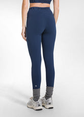 LEGGINGS IN JERSEY STRETCH CON LOGO BLU - BLU NAVY | DEHA