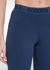 LEGGINGS IN JERSEY STRETCH CON LOGO BLU - BLU NAVY | DEHA