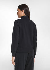 STRETCH-SWEATJACKE OHNE KAPUZE - SCHWARZ - BLACK | DEHA