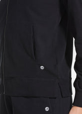 STRETCH-SWEATJACKE OHNE KAPUZE - SCHWARZ - BLACK | DEHA