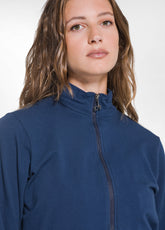 ZIP-UP STRETCH SWEATSHIRT WITHOUT HOOD - BLUE - BLU NAVY | DEHA