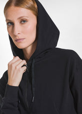 SWEATANZUG MIT REISSVERSCHLUSS UND JOGGINGHOSE AUS STRETCH-BAUMWOLLE IN SCHWARZ - | DEHA