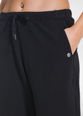 SWEATHOSE AUS BAUMWOLL-STRETCH - SCHWARZ - BLACK | DEHA