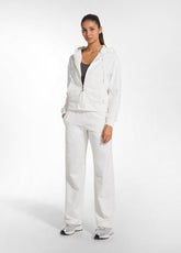 SWEATHOSE AUS BAUMWOLL-STRETCH - WEISS - SOFT IVORY | DEHA