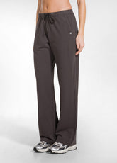 STRETCH COTTON FLEECE TROUSERS - BROWN - COCOA BROWN | DEHA