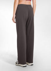 STRETCH COTTON FLEECE TROUSERS - BROWN - COCOA BROWN | DEHA