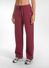 STRETCH COTTON FLEECE TROUSERS - RED - CHERRY RED | DEHA