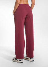 STRETCH COTTON FLEECE TROUSERS - RED - CHERRY RED | DEHA