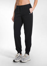 PANTALONE JOGGER IN COTONE STRETCH NERO - BLACK | DEHA
