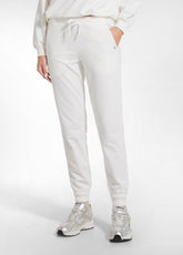 PANTALONE JOGGER IN COTONE STRETCH BIANCO - SOFT IVORY | DEHA