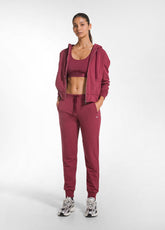 STRETCH COTTON JOGGER TROUSERS - RED - CHERRY RED | DEHA