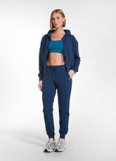 BLUE STRETCH COTTON SWEATSHIRT AND JOGGERS SET - | DEHA