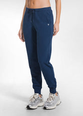 BLUE STRETCH COTTON SWEATSHIRT AND JOGGERS SET - | DEHA