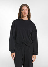 SOFT COTTON SWEATSHIRT - BLACK - BLACK | DEHA