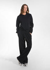 SOFT COTTON SWEATSHIRT - BLACK - BLACK | DEHA