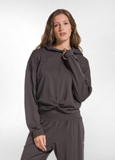 SOFT COTTON SWEATSHIRT - BROWN - COCOA BROWN | DEHA