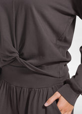 SOFT COTTON SWEATSHIRT - BROWN - COCOA BROWN | DEHA