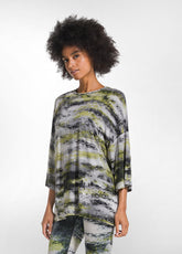 T-SHIRT OVERSIZE ALLOVER IN VISCOSA OTHER - CLOUDY YELLOW | DEHA