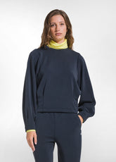 MODAL CREW NECK SWEATSHIRT BY DEHA - BLACK - BLACK | DEHA