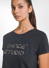 WOMEN'S MARBLE-EFFECT T-SHIRT - MULTICOLOR - MARBLED COCOA BROWN | DEHA