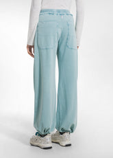 MAGNUM HOSE AUS MARMORIERTEM STRETCH-SWEATSTOFF OTHER - MARBLED LIGHT BLUE | DEHA